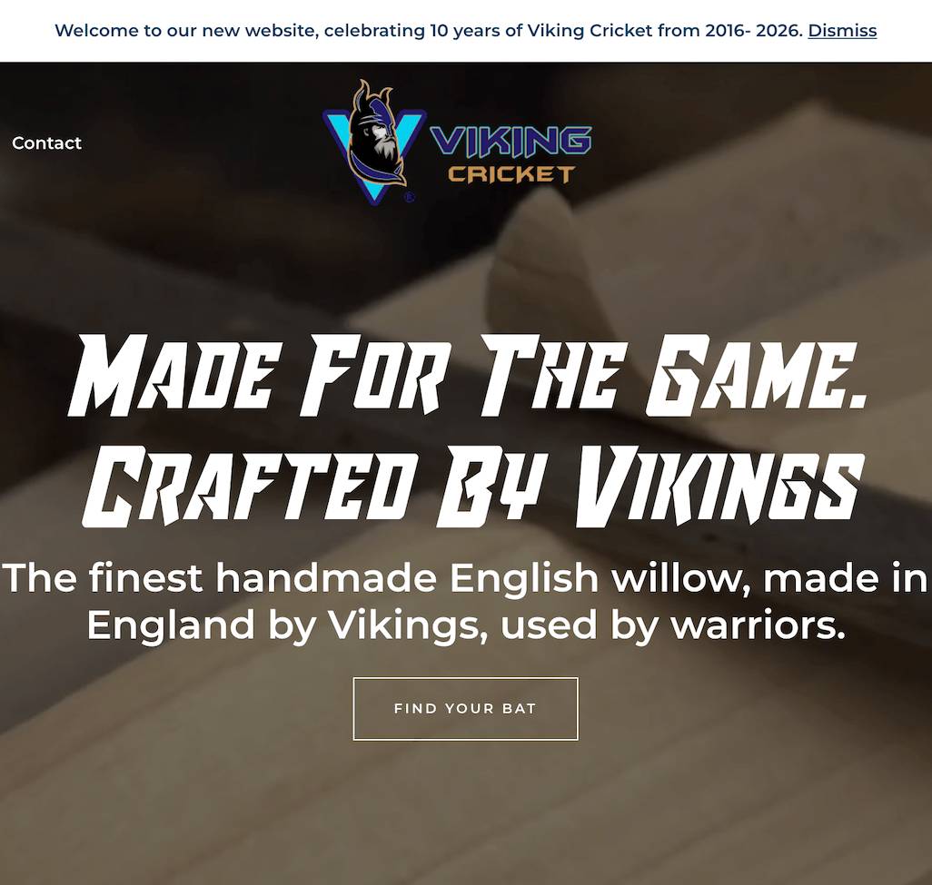 Viking Cricket website