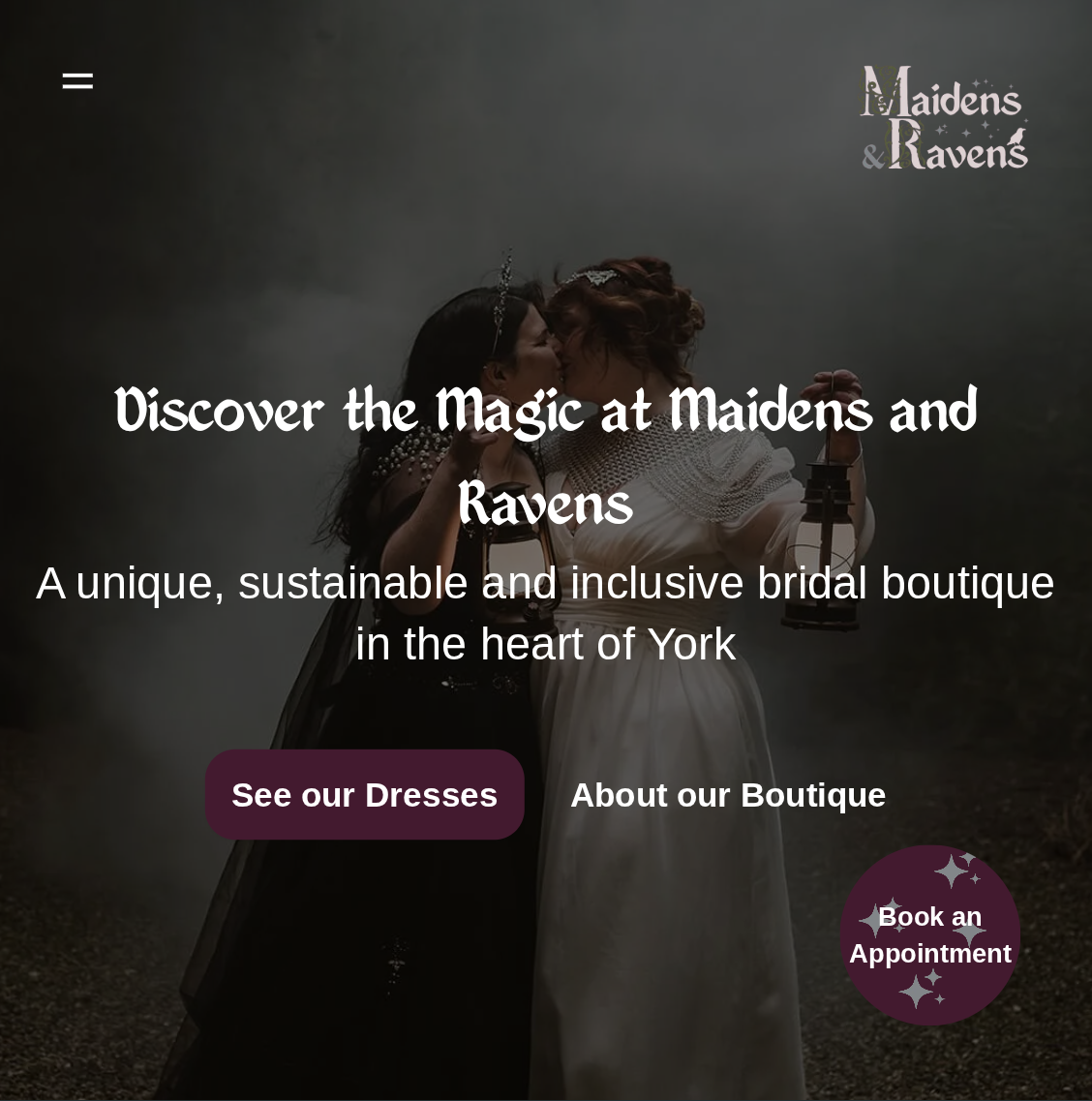 Bridal Website Design - How Maidens and Ravens Grew to 1,000+ Visitors a Month